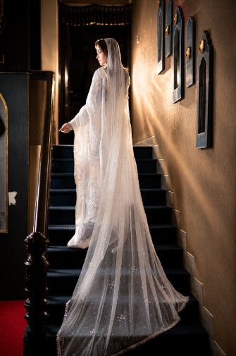 Nooréline designer bridal saree styled for wedding photography by Rinaz