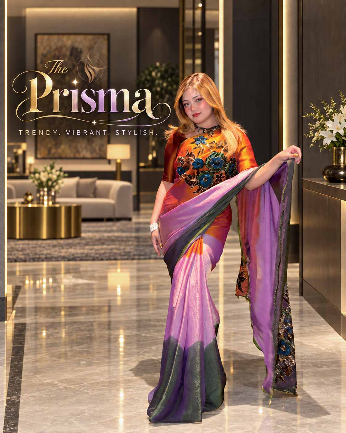 Prisma- Trendy Partywear Saree