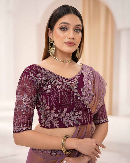 Premium Party Saree- Mauve