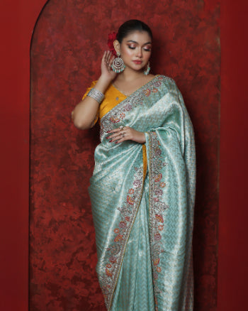 Aurelia Mint saree styling – perfect for reception and wedding guest look